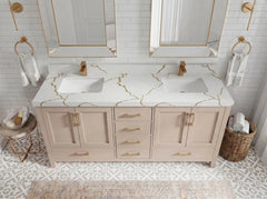 Malibu 72 in. W x 22 in. D Double Sink Bathroom Vanity - photo 4