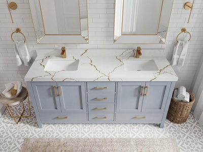 Malibu 72 in. W x 22 in. D Double Sink Bathroom Vanity - Willow Bath and Vanity