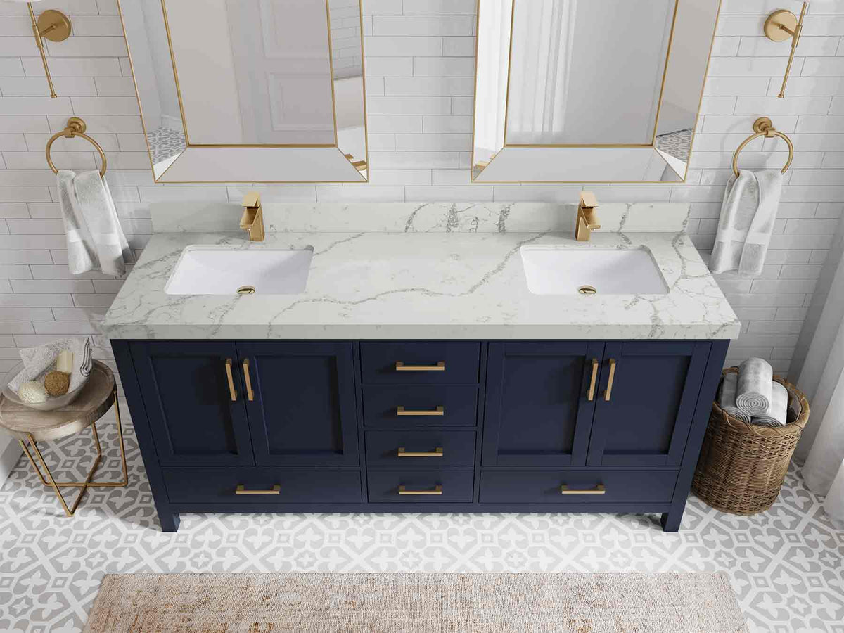Malibu 72 in. W x 22 in. D Double Sink Bathroom Vanity - Willow Bath and Vanity