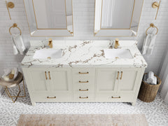 Malibu 72 in. W x 22 in. D Double Sink Bathroom Vanity - photo 34