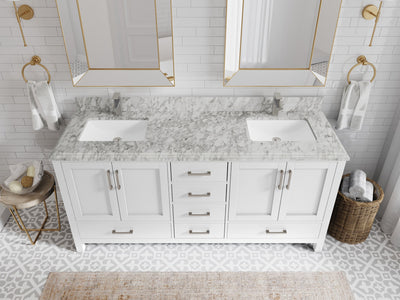 Malibu 72 in. W x 22 in. D Double Sink Bathroom Vanity - Willow Bath and Vanity
