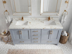 Malibu 72 in. W x 22 in. D Double Sink Bathroom Vanity - photo 32