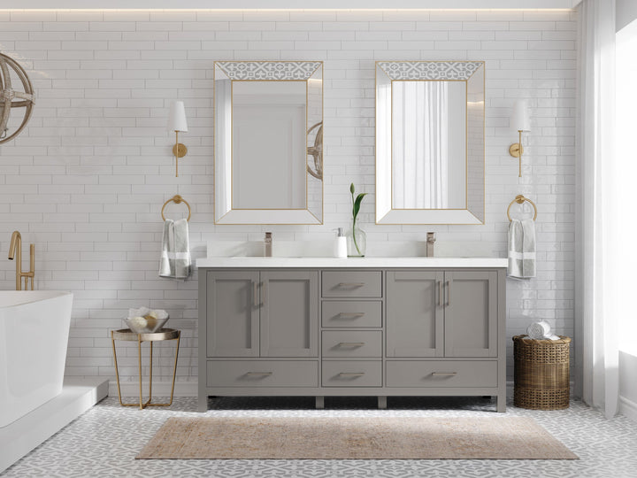 Malibu 72 in. W x 22 in. D Double Sink Bathroom Vanity - photo 4