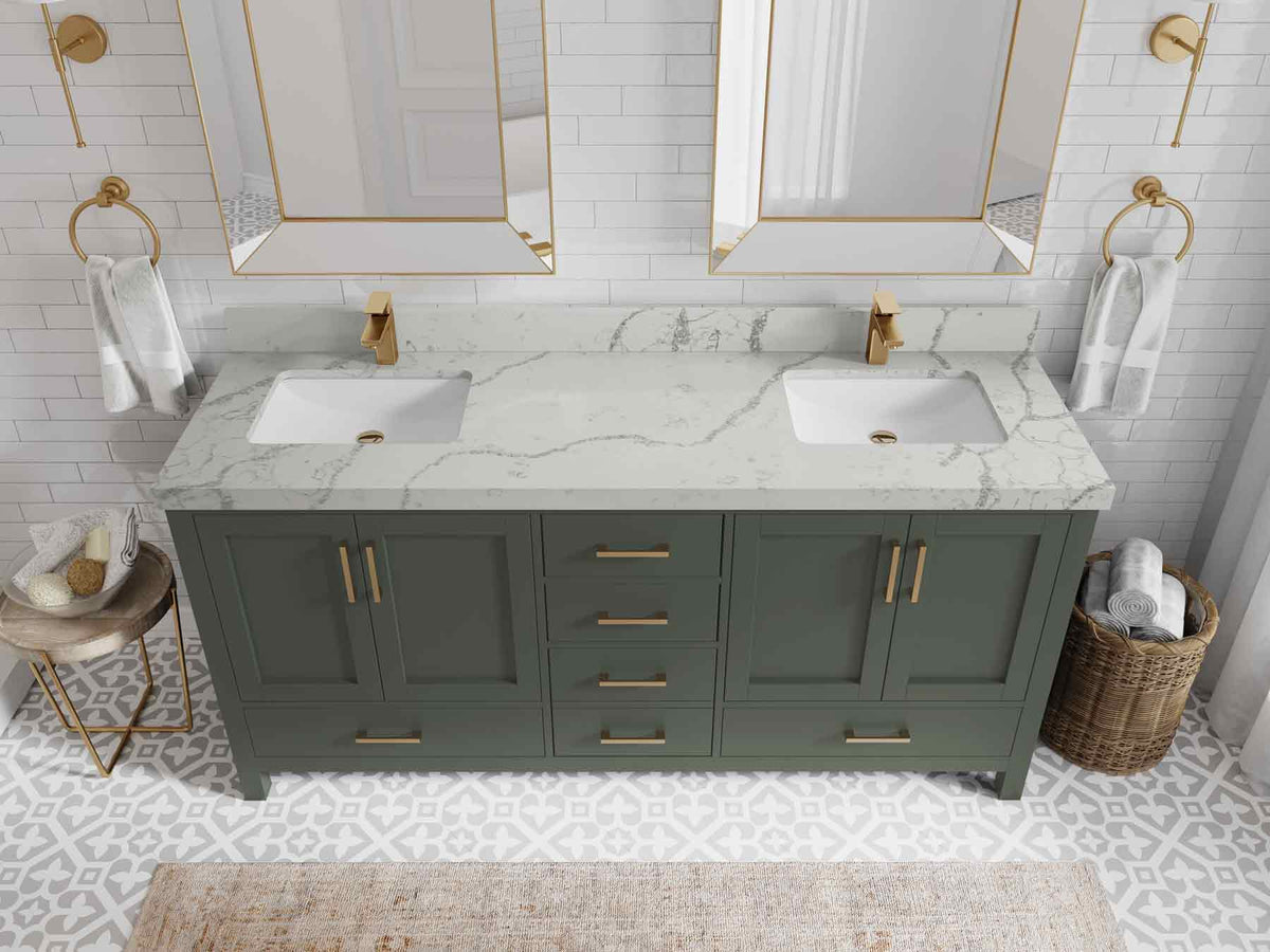 Malibu 72 in. W x 22 in. D Double Sink Bathroom Vanity - Willow Bath and Vanity