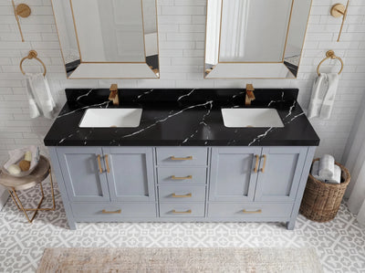 Malibu 72 in. W x 22 in. D Double Sink Bathroom Vanity - Willow Bath and Vanity
