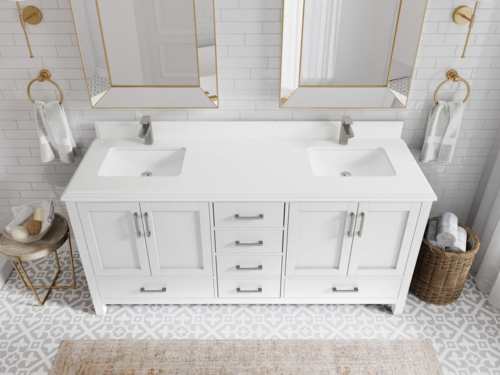 Malibu 72 in. W x 22 in. D Double Sink Bathroom Vanity - photo 28