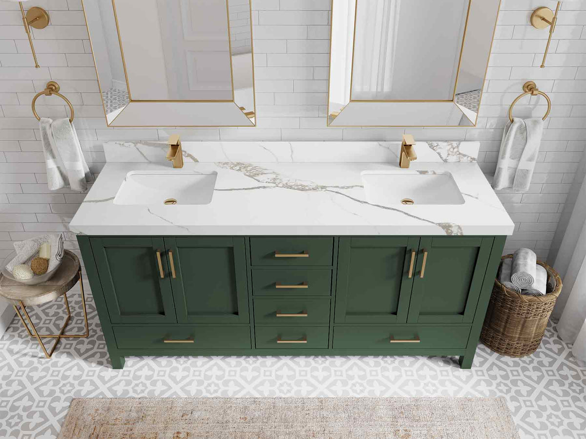 Malibu 72 in. W x 22 in. D Double Sink Bathroom Vanity - Willow Bath and Vanity