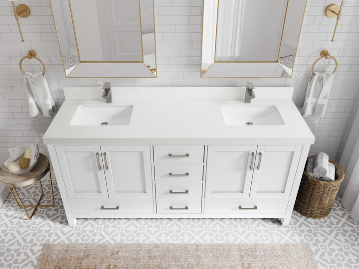 Malibu 72 in. W x 22 in. D Double Sink Bathroom Vanity - photo 44