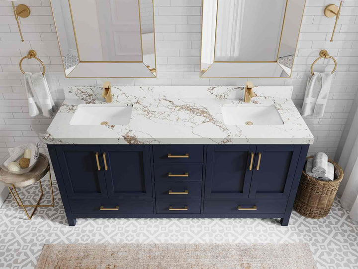 Malibu 72 in. W x 22 in. D Double Sink Bathroom Vanity - photo 38