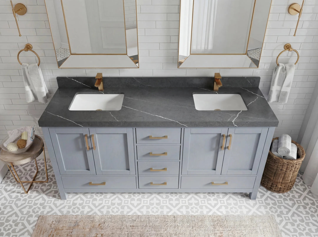 Malibu 72 in. W x 22 in. D Double Sink Bathroom Vanity | 
              
                Blue Heather
                
                  
             - MLB_BLU_WHQZ_72D - photo №20