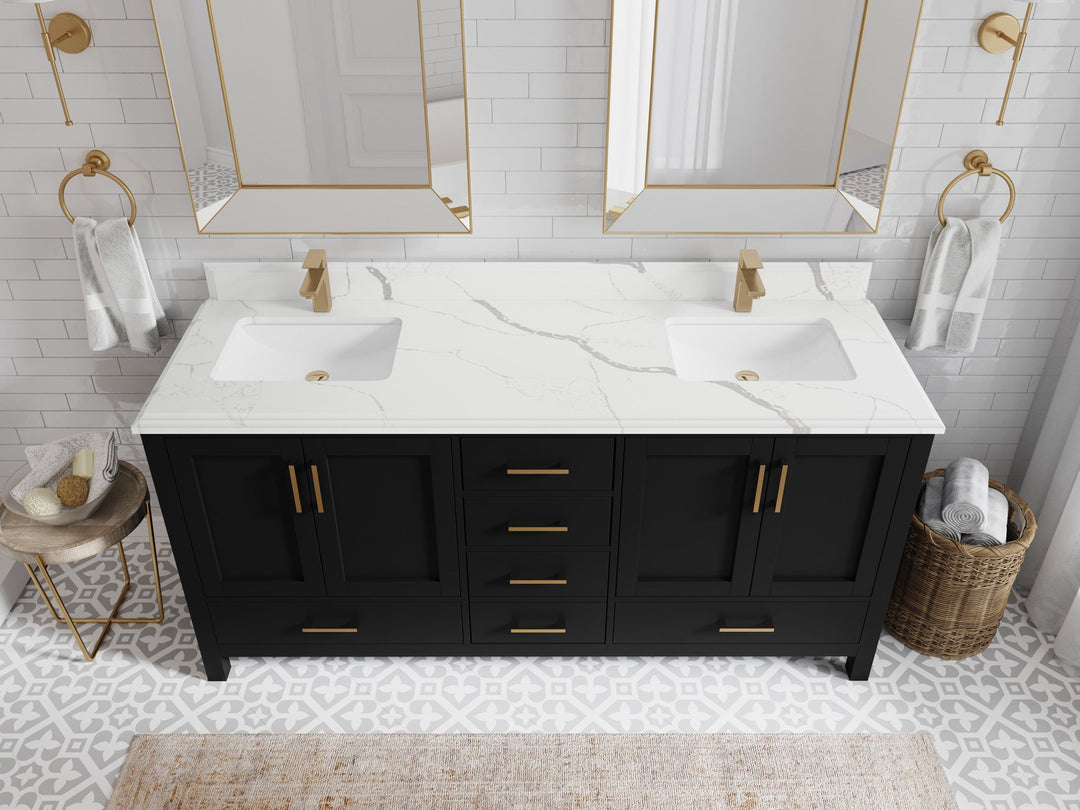 Malibu 72 in. W x 22 in. D Double Sink Bathroom Vanity - Willow Bath and Vanity