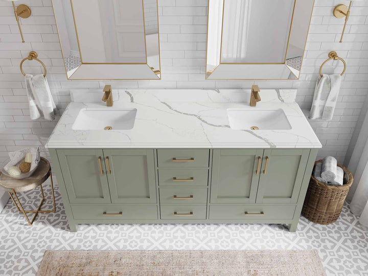 Malibu 72 in. W x 22 in. D Double Sink Bathroom Vanity - photo 24