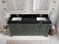Malibu 72 in. W x 22 in. D Double Sink Bathroom Vanity - photo 11