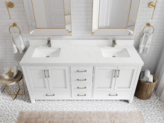 Malibu 72 in. W x 22 in. D Double Sink Bathroom Vanity - photo 30