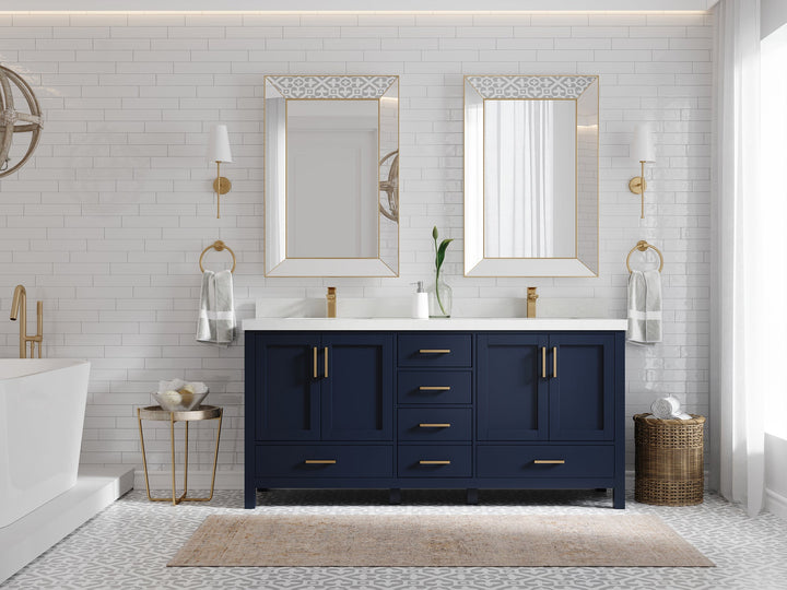Malibu 72 in. W x 22 in. D Double Sink Bathroom Vanity - photo 4