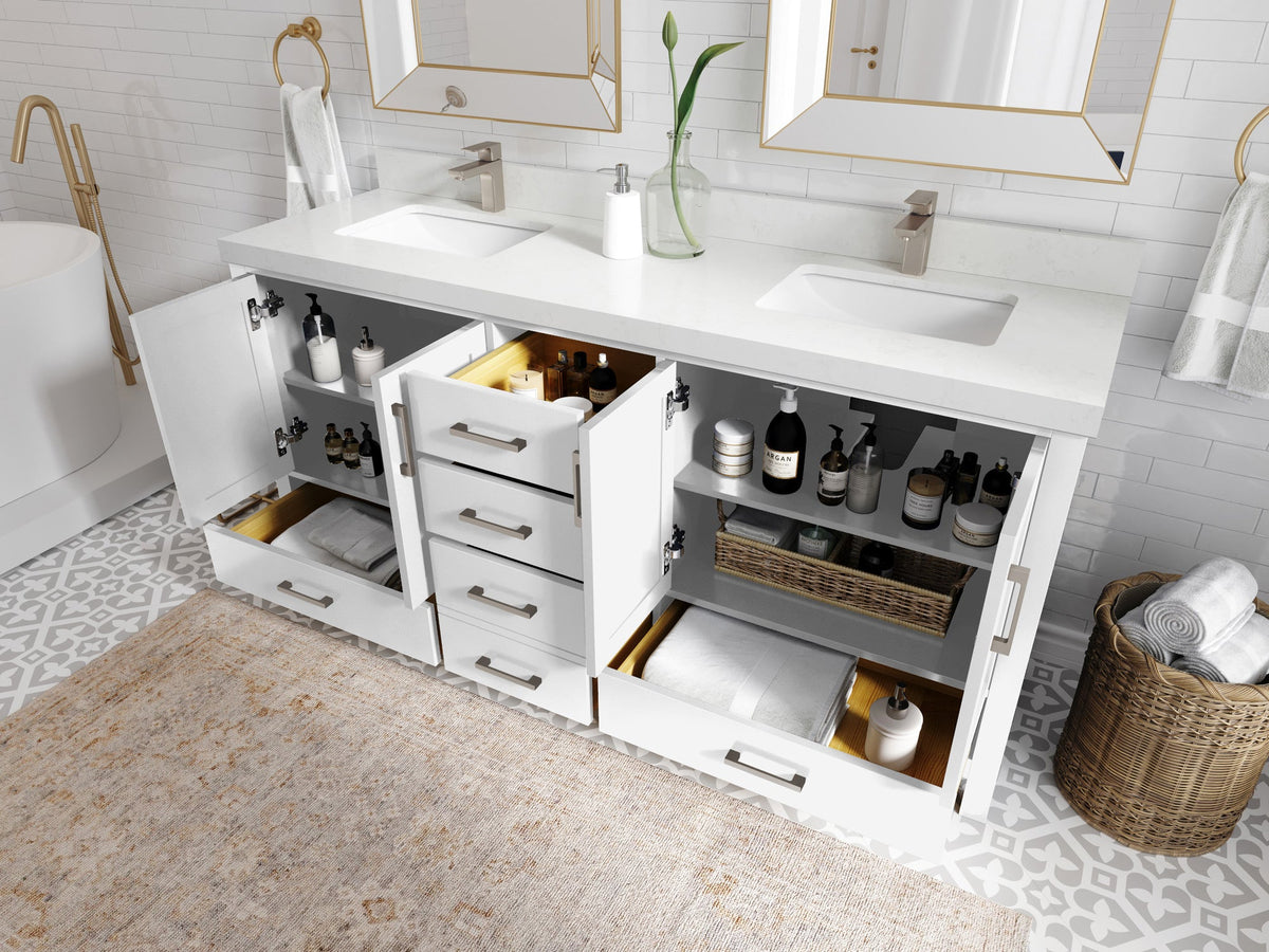 Malibu 72 in. W x 22 in. D Double Sink Bathroom Vanity - Willow Bath and Vanity