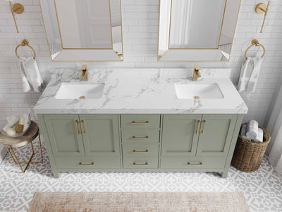 Malibu 72 in. W x 22 in. D Double Sink Bathroom Vanity - Willow Bath and Vanity