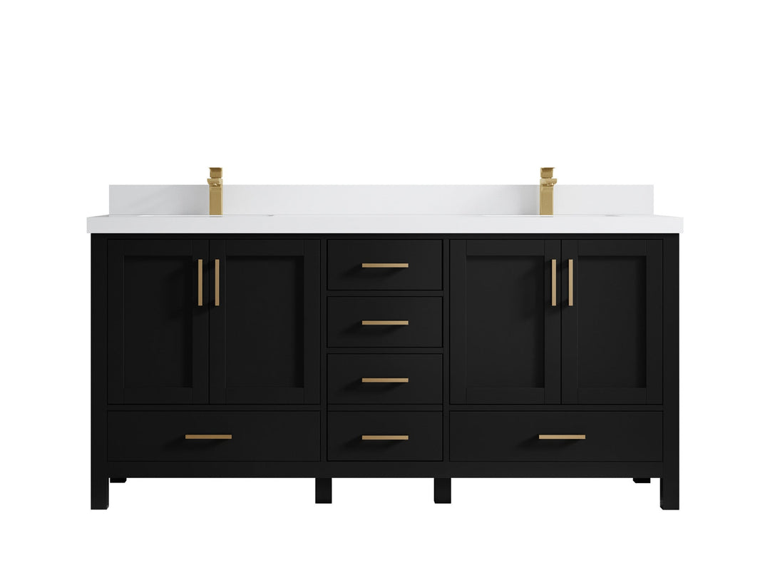 Malibu 72 in. W x 22 in. D Double Sink Bathroom Vanity - Willow Bath and Vanity