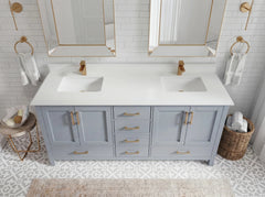 Malibu 72 in. W x 22 in. D Double Sink Bathroom Vanity - photo 5