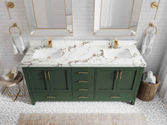 Malibu 72 in. W x 22 in. D Double Sink Bathroom Vanity - photo 36