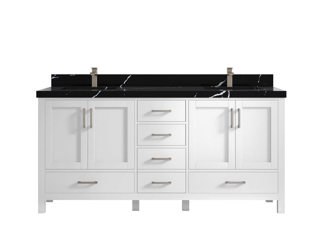 Malibu 72 in. W x 22 in. D Double Sink Bathroom Vanity - Willow Bath and Vanity
