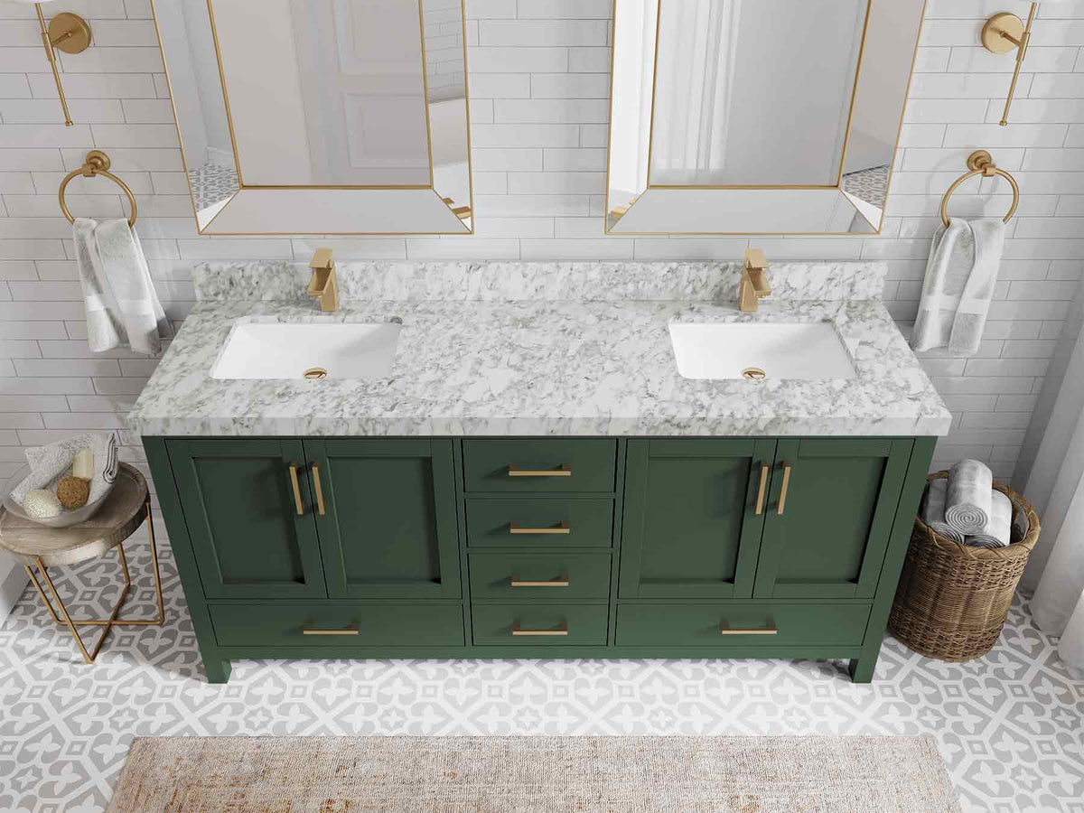 Malibu 72 in. W x 22 in. D Double Sink Bathroom Vanity - Willow Bath and Vanity