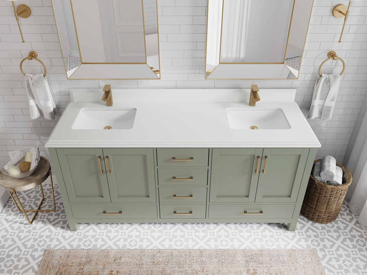 Malibu 72 in. W x 22 in. D Double Sink Bathroom Vanity - photo 28