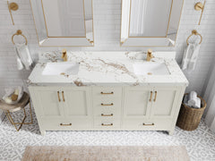 Malibu 72 in. W x 22 in. D Double Sink Bathroom Vanity - photo 36