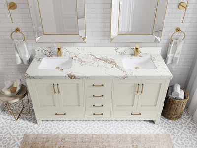 Malibu 72 in. W x 22 in. D Double Sink Bathroom Vanity - Willow Bath and Vanity