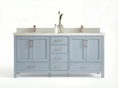 Malibu 72 in. W x 22 in. D Double Sink Bathroom Vanity - photo 1