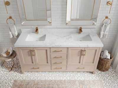 Malibu 72 in. W x 22 in. D Double Sink Bathroom Vanity - Willow Bath and Vanity