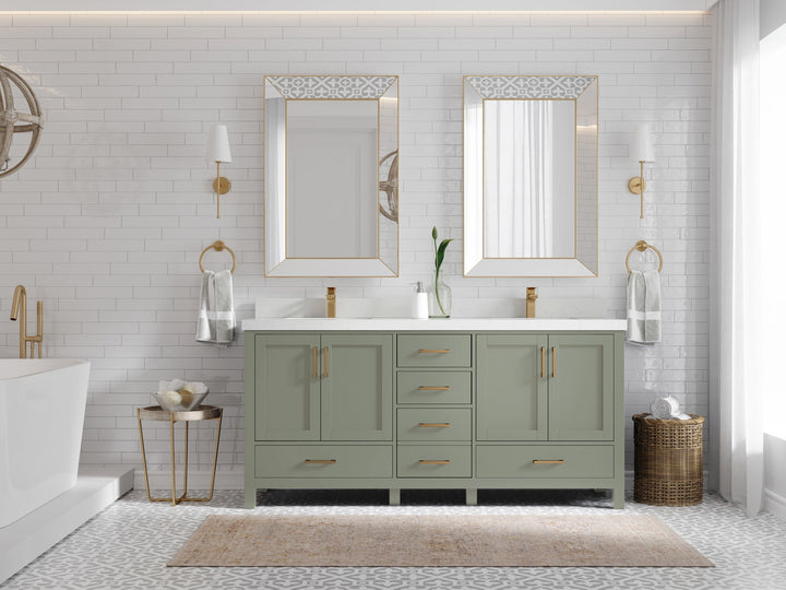 Malibu 72 in. W x 22 in. D Double Sink Bathroom Vanity - photo 2