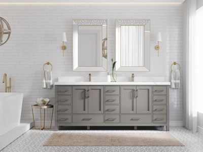 Malibu 84 in. W x 22 in. D Double Sink Bathroom Vanity - Willow Bath and Vanity