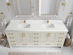 Malibu 84 in. W x 22 in. D Double Sink Bathroom Vanity - photo 28