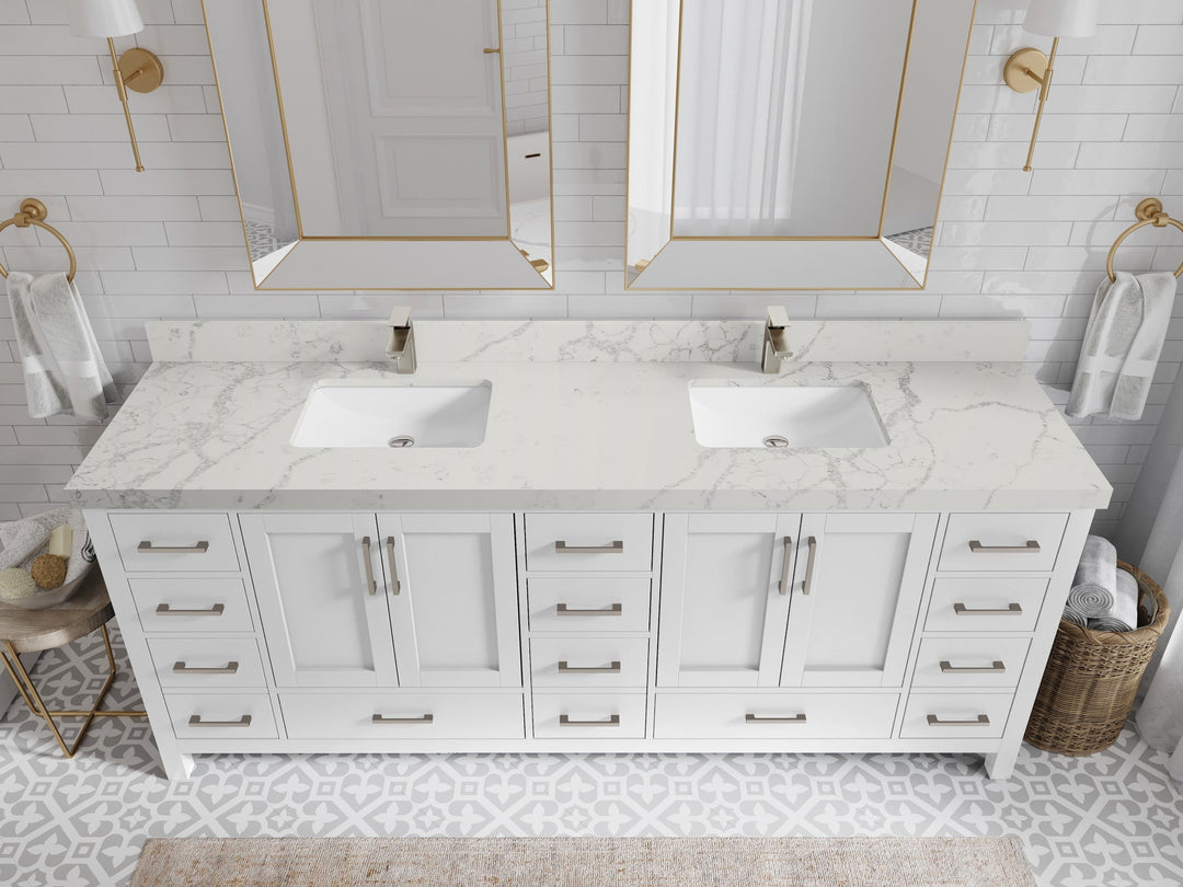 Malibu 84 in. W x 22 in. D Double Sink Bathroom Vanity - Willow Bath and Vanity