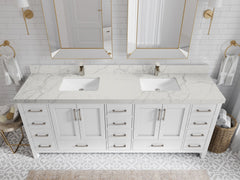 Malibu 84 in. W x 22 in. D Double Sink Bathroom Vanity - photo 42
