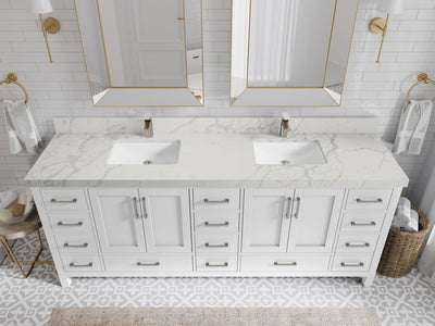 Malibu 84 in. W x 22 in. D Double Sink Bathroom Vanity - Willow Bath and Vanity