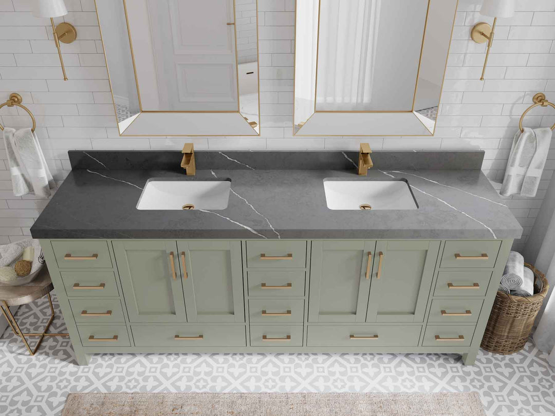 Malibu 84 in. W x 22 in. D Double Sink Bathroom Vanity - Willow Bath and Vanity