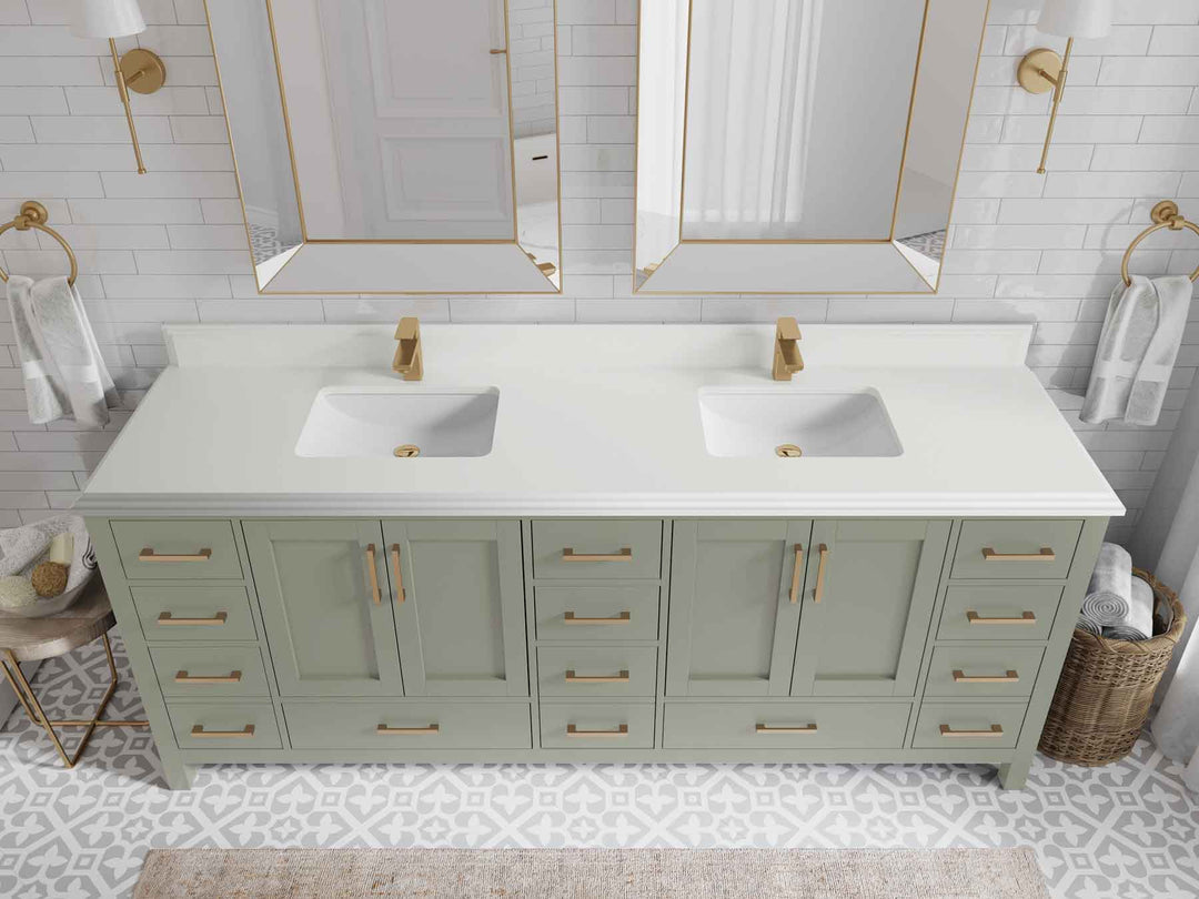 Malibu 84 in. W x 22 in. D Double Sink Bathroom Vanity - Willow Bath and Vanity