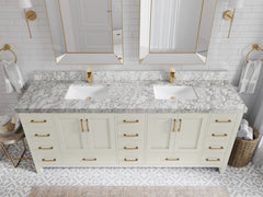 Malibu 84 in. W x 22 in. D Double Sink Bathroom Vanity - photo 12