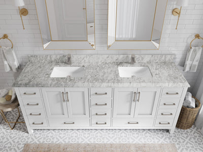 Malibu 84 in. W x 22 in. D Double Sink Bathroom Vanity - Willow Bath and Vanity