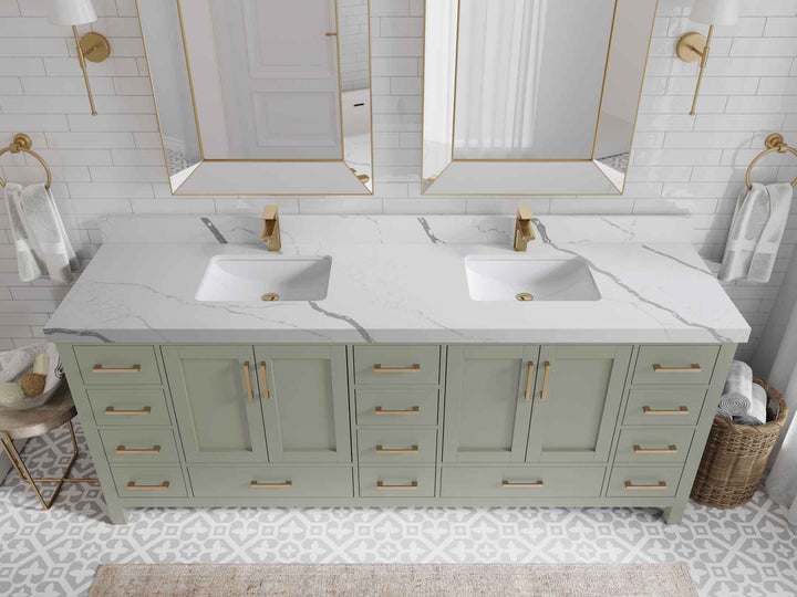 Malibu 84 in. W x 22 in. D Double Sink Bathroom Vanity - photo 14