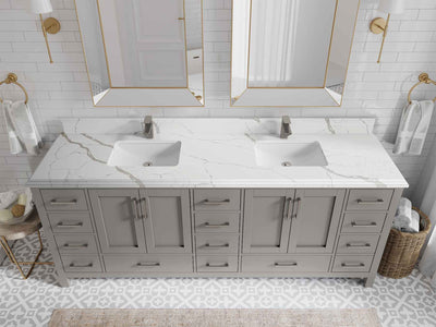 Malibu 84 in. W x 22 in. D Double Sink Bathroom Vanity - Willow Bath and Vanity