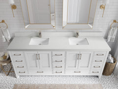 Malibu 84 in. W x 22 in. D Double Sink Bathroom Vanity - photo 12