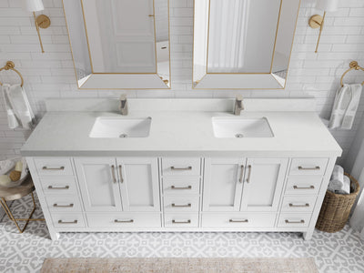 Malibu 84 in. W x 22 in. D Double Sink Bathroom Vanity - Willow Bath and Vanity