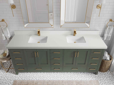 Malibu 84 in. W x 22 in. D Double Sink Bathroom Vanity - Willow Bath and Vanity