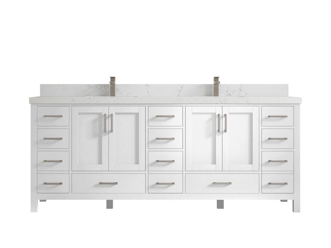 Malibu 84 in. W x 22 in. D Double Sink Bathroom Vanity - Willow Bath and Vanity