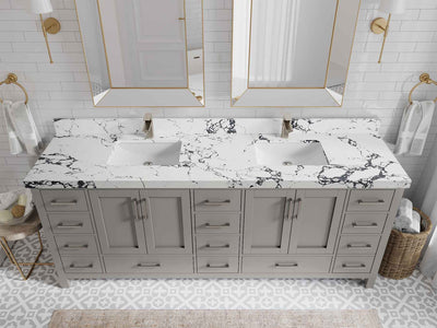 Malibu 84 in. W x 22 in. D Double Sink Bathroom Vanity - Willow Bath and Vanity