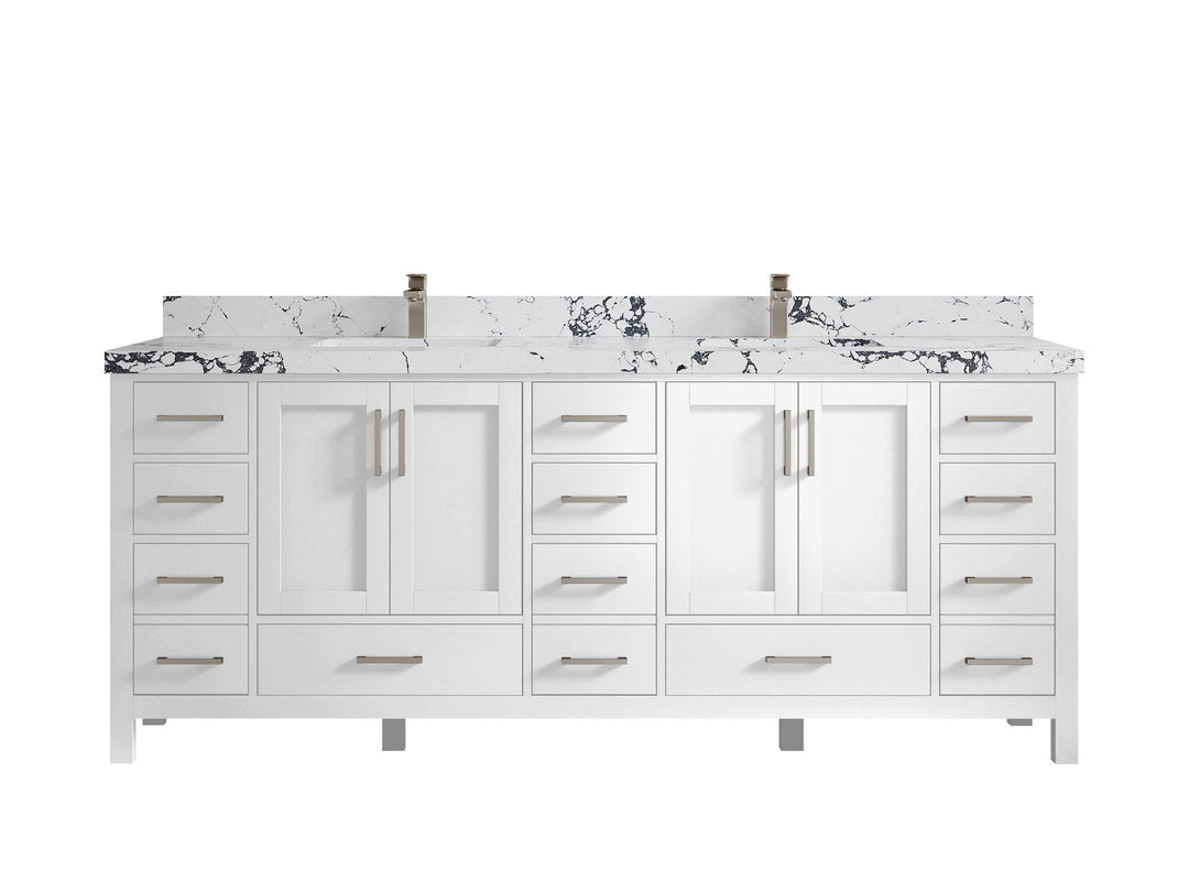 Malibu 84 in. W x 22 in. D Double Sink Bathroom Vanity - Willow Bath and Vanity