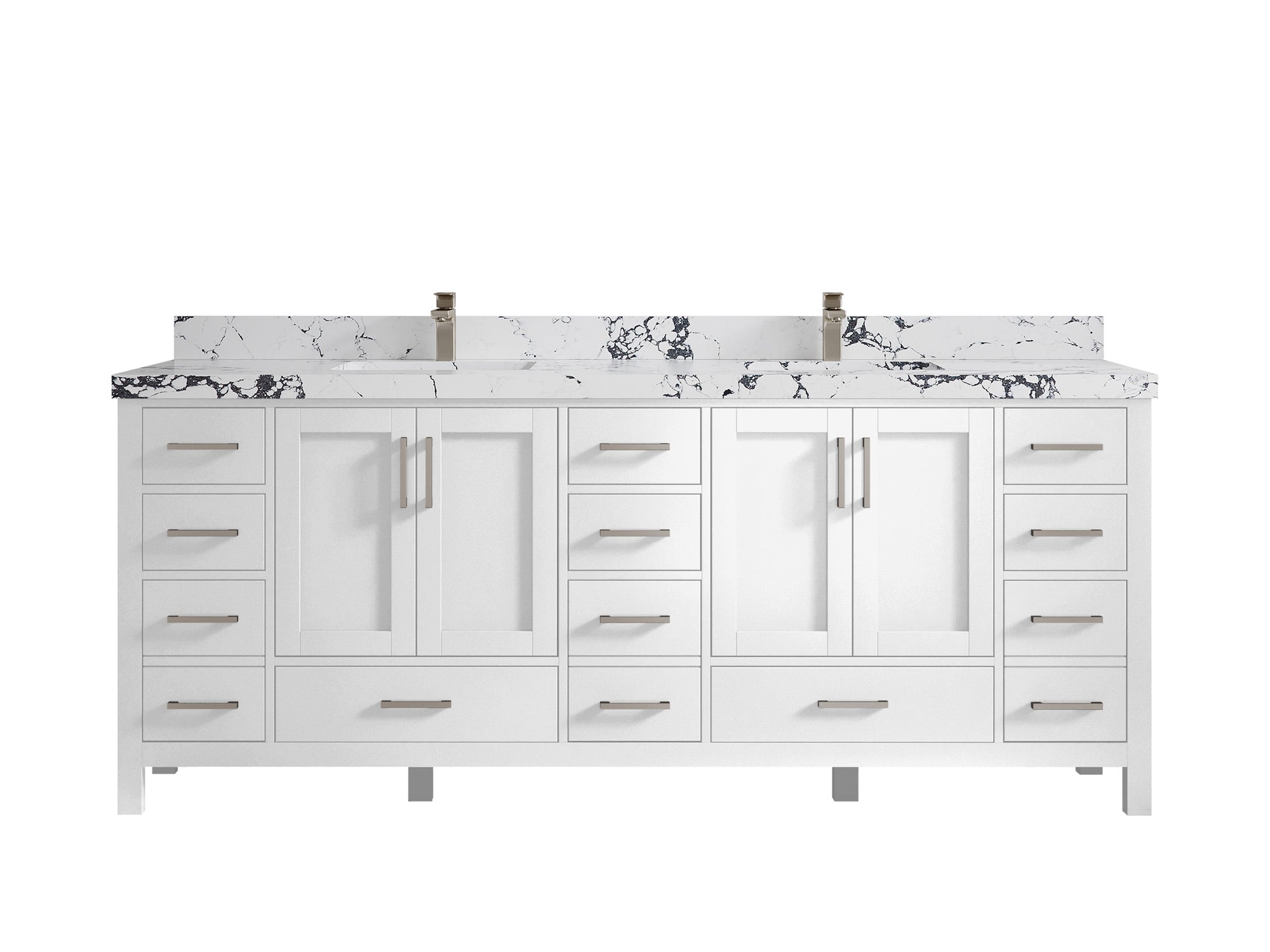 Malibu 84 in. W x 22 in. D Double Sink Bathroom Vanity - Willow Bath and Vanity